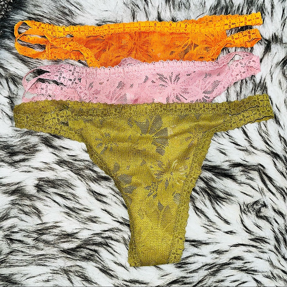 Lace string thong panty bundle vs Victoria’s Secret